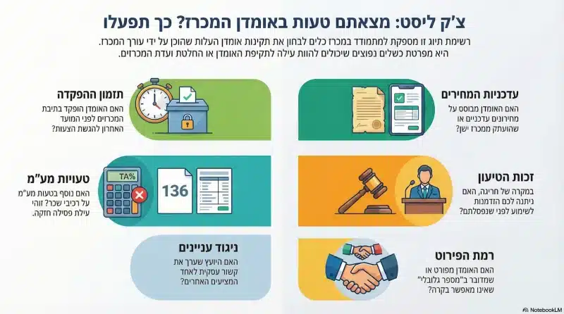 צ'ק ליסט: מצאתם טעויות באומדן? כך תפעלו