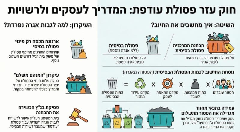 חוק עזר פסולת עודפת - מדריך מאויר לעסקים ולרשויות מקומיות