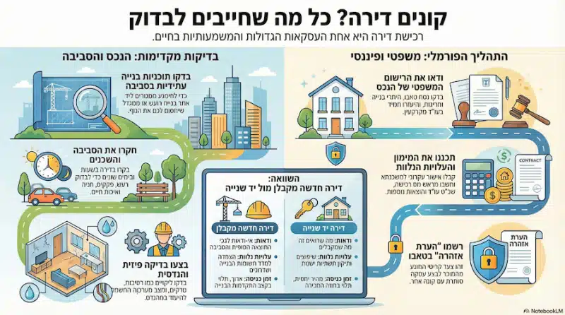 צ'ק ליסט בדיקות לפני רכישת דירה